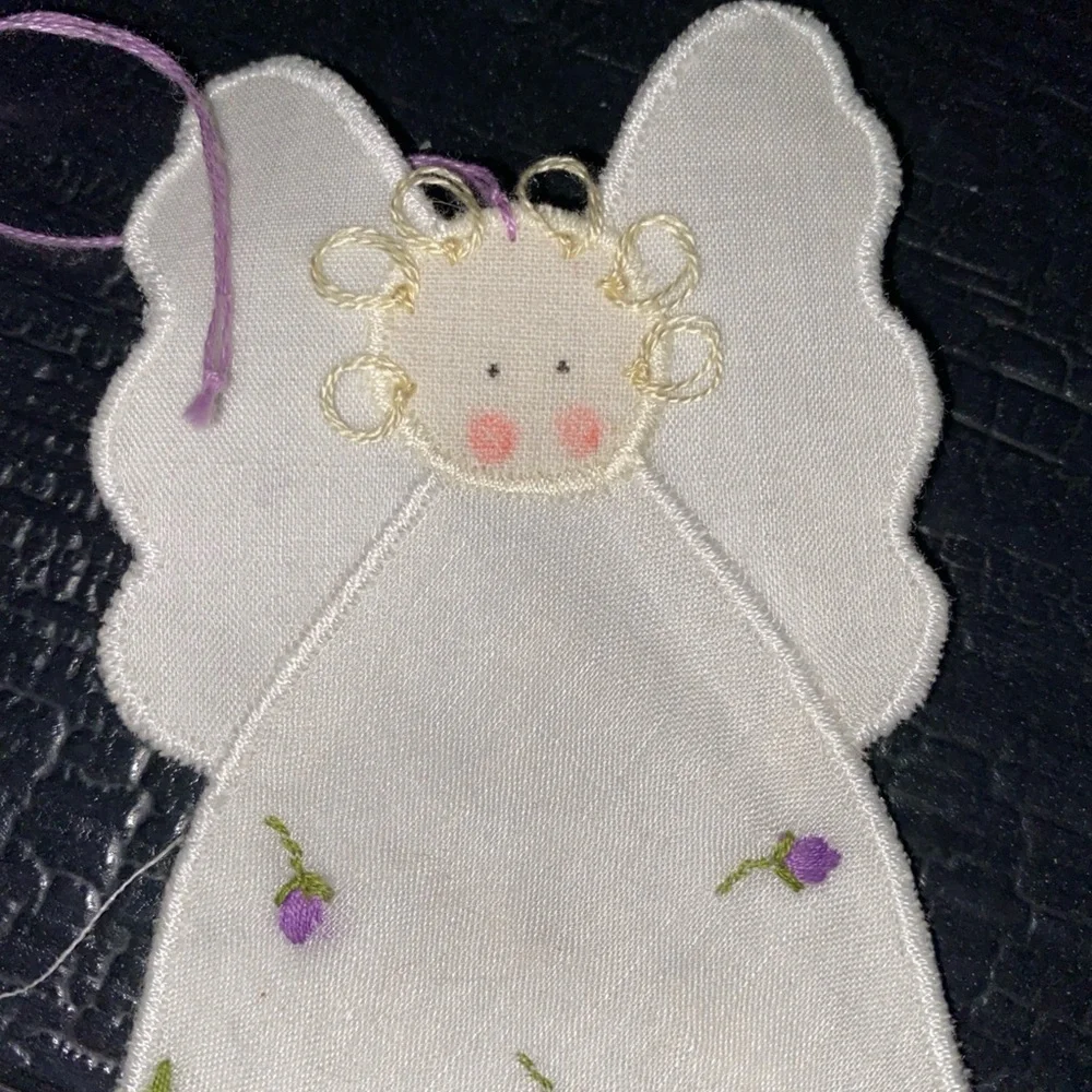 Vintage Handmade Handcrafted Handkerchief Christmas‎ Angel Ornaments (2)